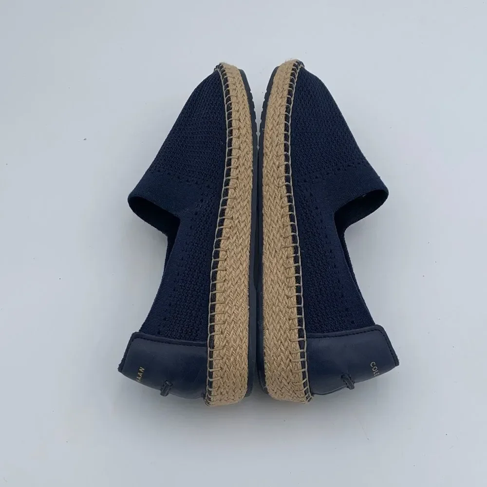 Cole Haan Navy Espadrille Slip-On Shoes size 8.5 nautical - Picture 10 of 11